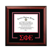  Satin Mahogany SigEp Membership Certificate Frame