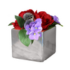 Ritual: Vase of Purple Violets and Dark Red Roses